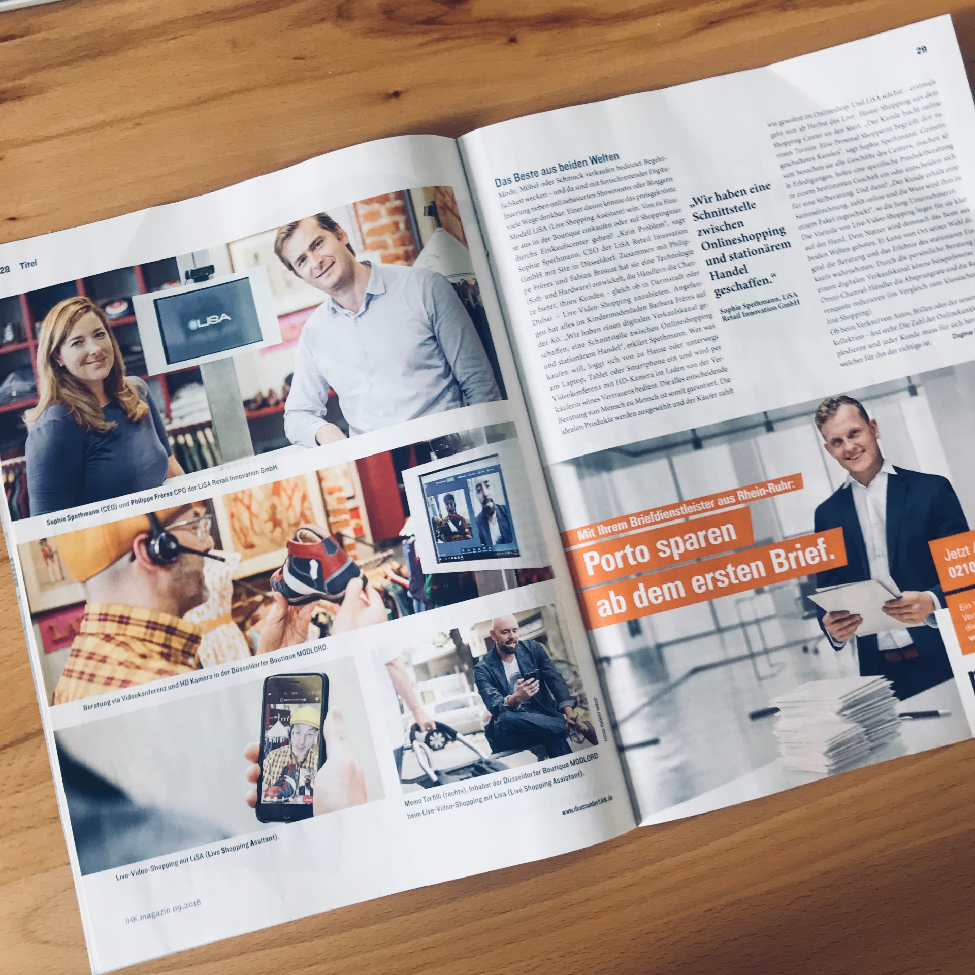 LiSA featured in IHK magazine, 09.2018
